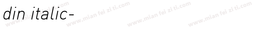 din italic字体转换